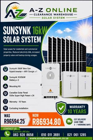 Sunsynk 16kW Solar System