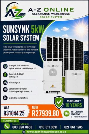 Sunsynk 5kW Solar System