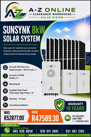 Sunsynk 8kW Solar System